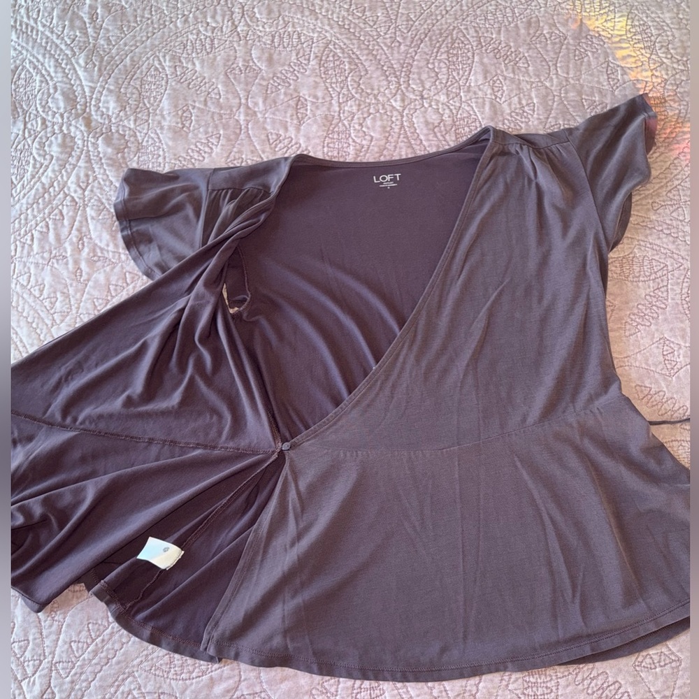 Wrap Purple Women's Top - Picture 6 of 11